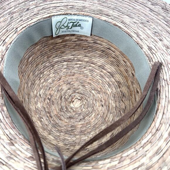 Tula Straw Gardener Sun Hat Neck Strap Tie Woven Wide Brim - Picture 8 of 11